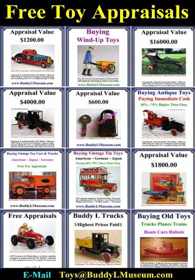 Free toy appraisals. How to date buddy l trucks. Buddy L Baggage Truck Value, Buddy L Museum buying vintage buddy l toys and trucks