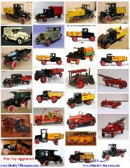 Pressed steel buddy l baggage truck Pressed steel toy value, free toy appraisal antique toys price guide